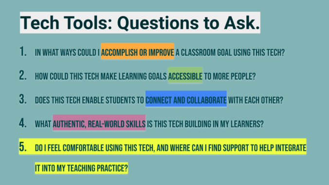 Technology Tools: Questions to Ask. – Learning in Place
